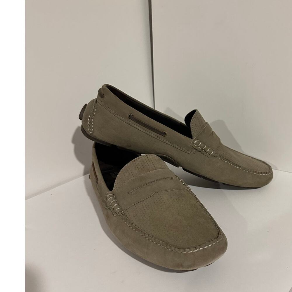 Men's Johnston and Murphy Driving Moccasins size 12 Tan- green